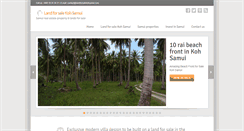 Desktop Screenshot of landforsalekohsamui.com